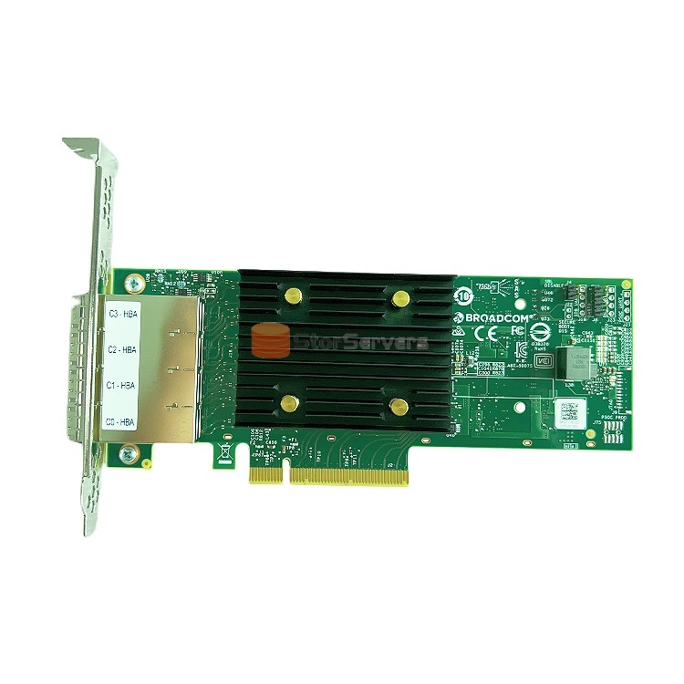 LSI 9500-16e 05-50075-00 sas + sata + بطاقة nvme HBA 12 جيجابايت / ثانية SF8644