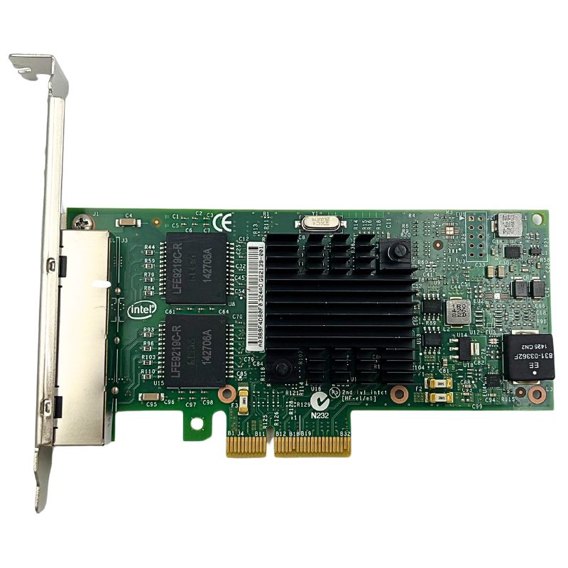 بطاقة الشبكة I350-T4 إيثرنت المتقاربة PCIe 2.1 x4 4-BASE-T 1G RJ-45