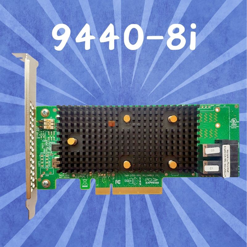 LSI 9440-8i 05-50008-02 ميجاريد وحدات تحكم SAS وSATA وNVMe PCIe RAID sff8643 بسرعة 12 جيجابت/ثانية