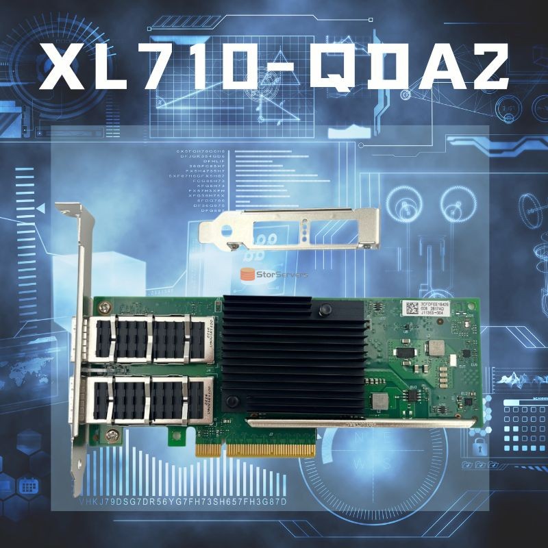 XL710QDA2BLK محول شبكة مجمعة XL710-QDA2 ثنائي المنافذ يعمل عبر شبكة إيثرنت بسرعة 40 جيجابت